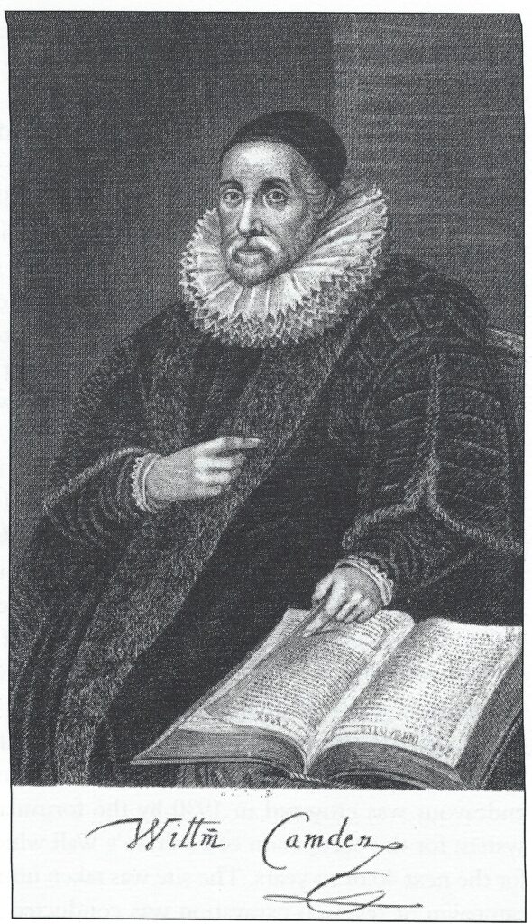 Charcoal portrait of a man sitting in front of a large book, turning the page with his left hand. He is wearing robes and a frilly neck piece and has a black fitted hat on. 