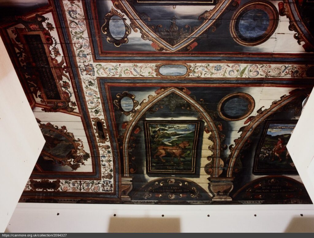 Photograph of the painted ceiling 