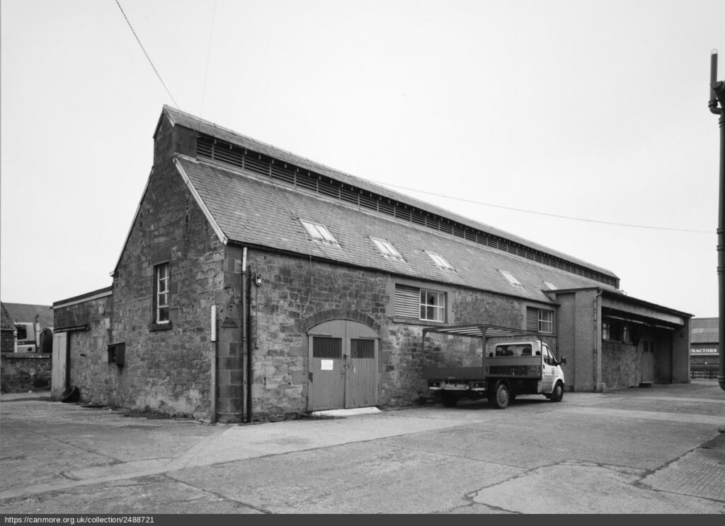 Black and White photograph of building entrance